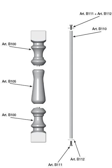 Balustrade vormontiert