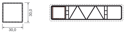 Aluminiumverstärkung für 170 mm Hohlkammerprofil