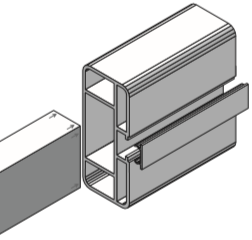 Aluminiumverstärkung Zaunriegel