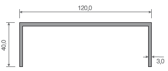 Verstärkungsprofil für Ober-/ Untergurt